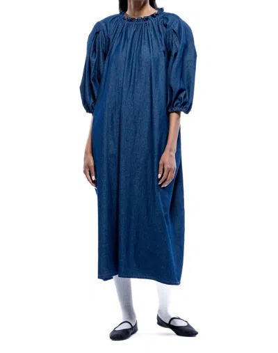 Toit Volant Moonrise Midi Dress In Dark Indigo In Purple