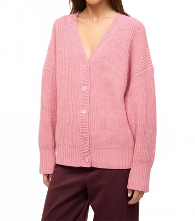 Staud Matilda Cardigan In Pink In Pink