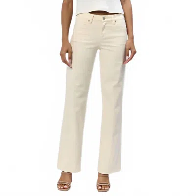 Dear John Denim Taylor High Rise Straight Jeans In Cream In Gold