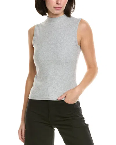 Perfectwhitetee Mel Mock Neck Tank In Gray