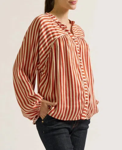 Cache Coeur Madeleine Nursing + Shirt Blouse In Copper In Multi