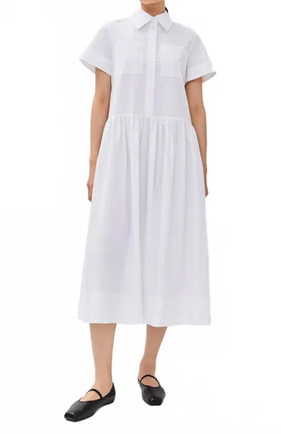 Alohas Bay Midi Shirtdress In White In White