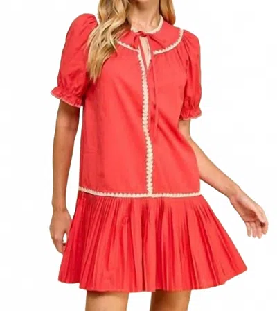 Tcec Calista Mini Dress In Red In Red