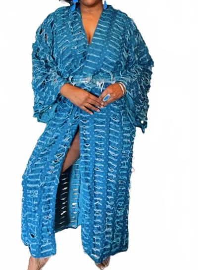 Fancy Dream Usa Deana Duster Cardigan In Blue In Blue