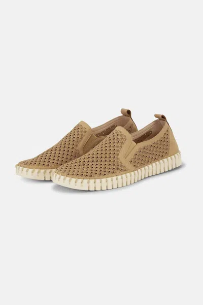 Ilse Jacobsen Men's Platform Tulip Slip-on Shoes In Latte In Multi