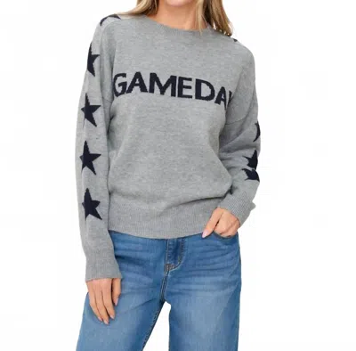 Six/fifty Game Day Sweater In Grey In Gray