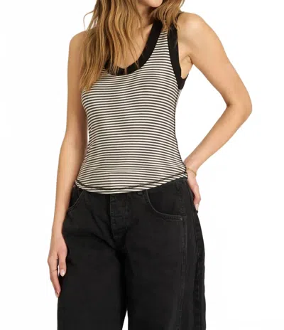 Project Social T Hits Different Striped Tank Top In Black In Black