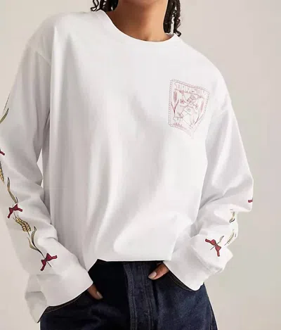 Damson Madder Fresh Bread Long Sleeve Sweater In White In White