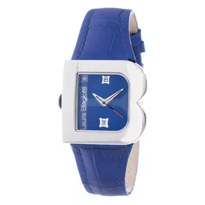 Laura Biagiotti Leather Dress Women's Watch In Purple