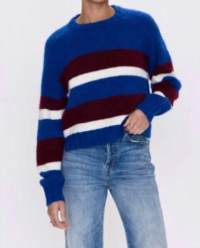 Pistola Adina Chunky Stripe Sweater In Azure Claret In Multi