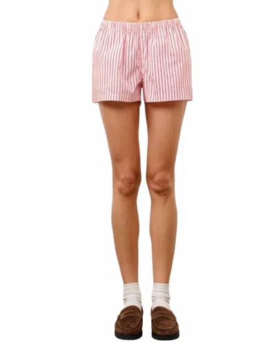 Loucia Capri Striped Boxer Short In Pink In Pink