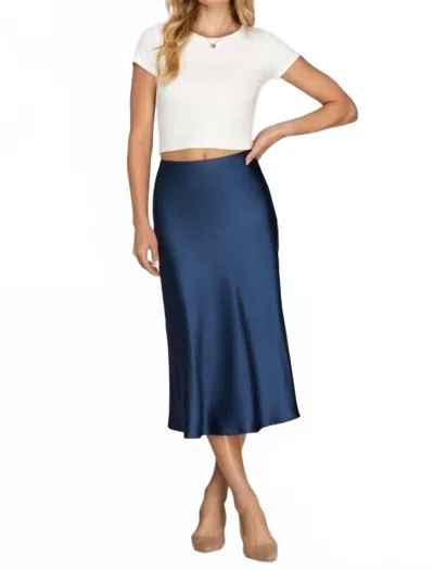 She + Sky Carson Skirt In Navy In Blue