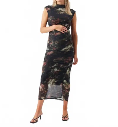 Ripe Vella Nursing Midi Dress In Black In Black