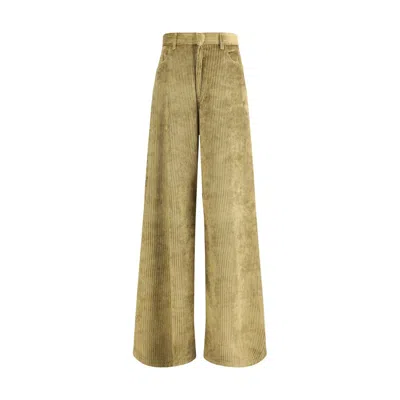Petar Petrov Gold Cotton Casual Pants In Neutral