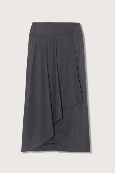 Odeeh Women's Wool Flannel Skirt In Granite In Gray