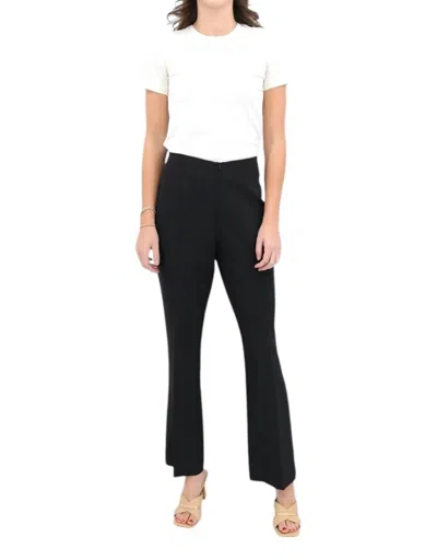 Estelle And Finn Front Zip Flare Pant In Black In Black