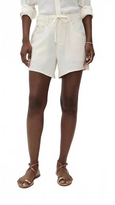Citizen Of Humanity Citizens Of Humanity Brynn Drawstring Denim Shorts In White