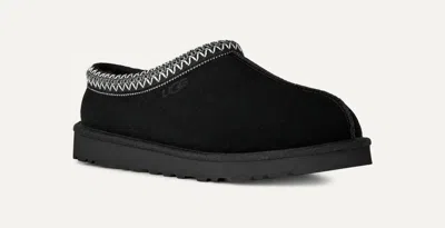 Ugg Tasman Ii 1174671-blk Slipper Men Black Suede Sheepskin Lined Slip-on Gug228 In Black