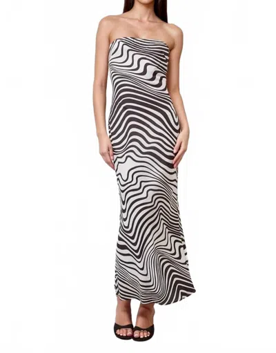 Pretty Garbage Wild One Maxi Dress In Black And White In Multi