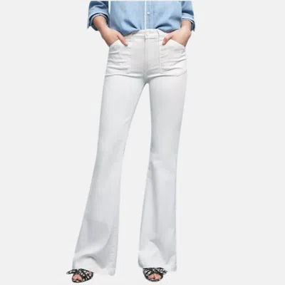 Paige Genevieve Flare Jean In Ultra White In White