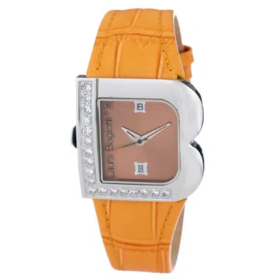 Laura Biagiotti Leather Dress Women's Watch In Yellow
