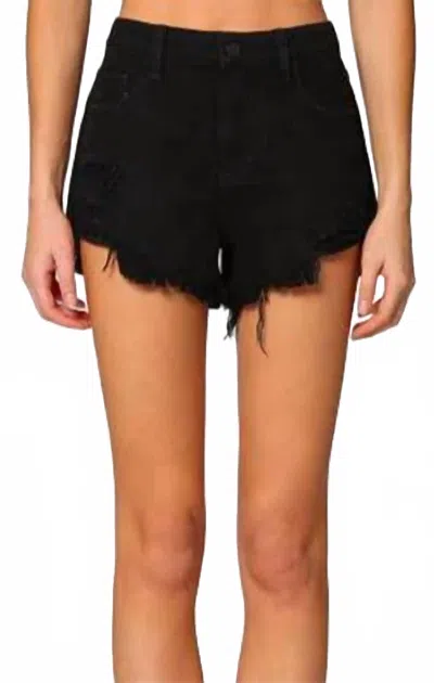 Hidden Finn Denim Shorts In Black In Black
