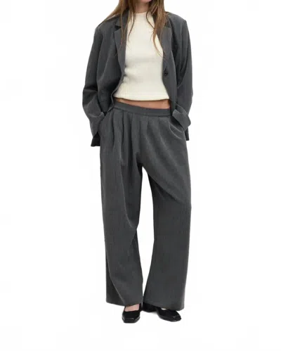 Mod Ref Kerry Wide Leg Pants In Dark Grey In Gray