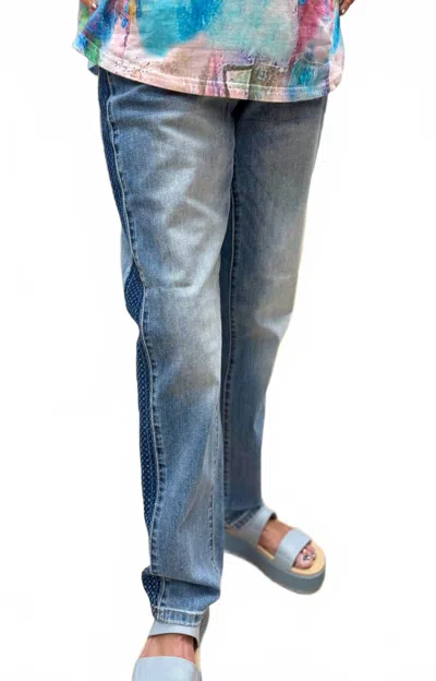 Fdj Hatch Side Mid-rise Straight Jean In Blue In Blue