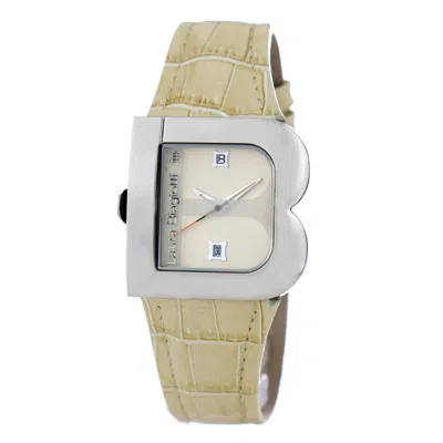 Laura Biagiotti Leather Dress Women's Watch In Neutral