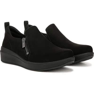 Ryka Lyrical Womens Zipper Faux Suede Wedge Boots In Black