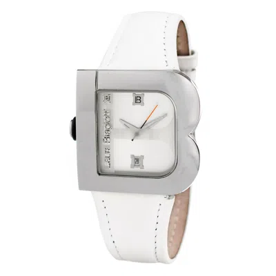 Laura Biagiotti Leather Dress Women's Watch In White