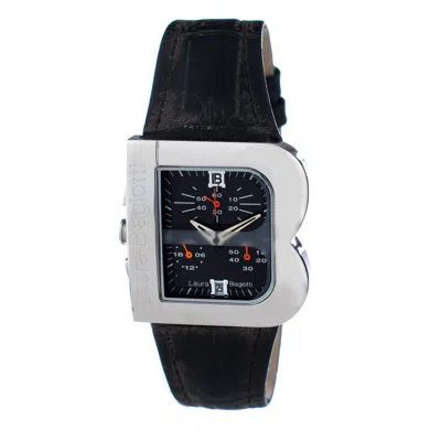 Laura Biagiotti Leather Dress Women's Watch In Black