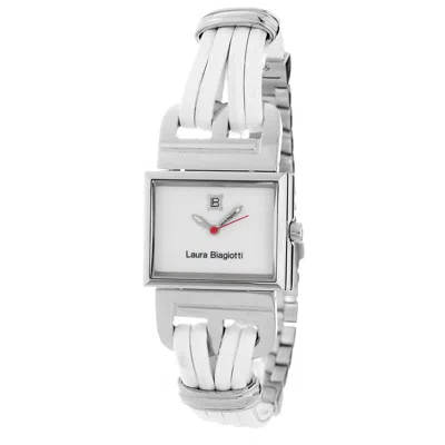 Laura Biagiotti Leather Dress Women's Watch In White