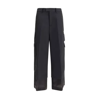 Undercover Black Polyester Cargo Pants In Black
