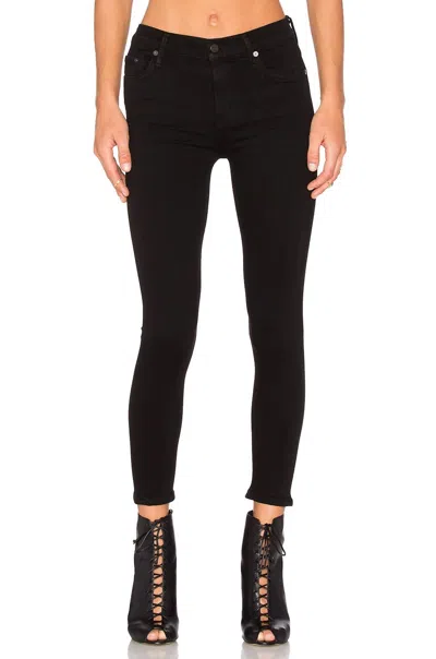 Citizen Of Humanity Rocket High Rise Skinny Jeans In All Black In Multi