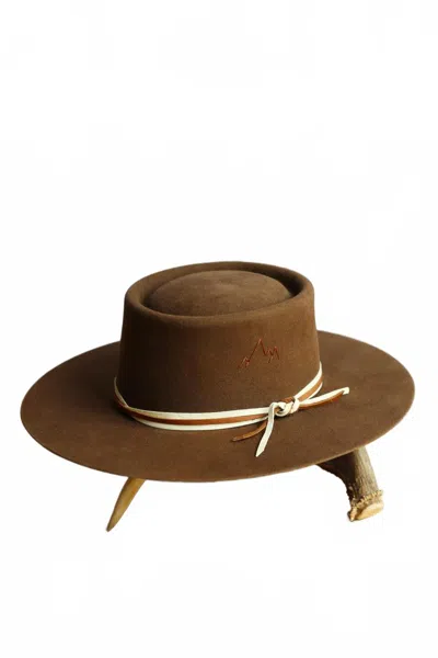 Jw Bennett Unisex Western 50x Teardrop Flat Brim Hat In Whiskey In Brown