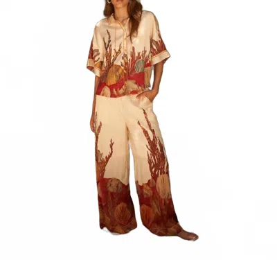 Carolina K Women's Palazzo Pant In Ocean Floor Cream In Neutral