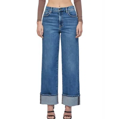 Hidden Logan Wide Leg Dad Jeans In Med Dk In Blue