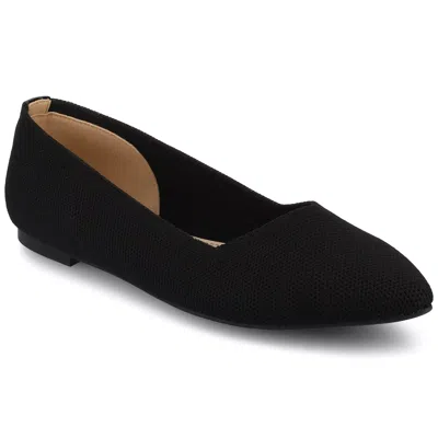 Journee Collection Minnah Womens Pointed Closed Toe Slip-on Shoe In Black