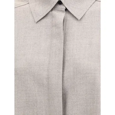 Di Stavnitser Gray Fleece Wool Dress Shirt In Gray