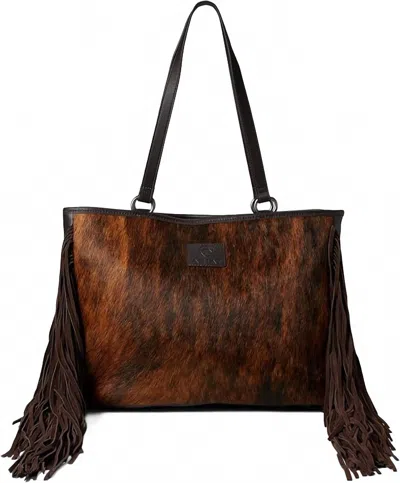 Ariat Women's Scarlet Fringe Tote Bag In Hide Brown In Multi