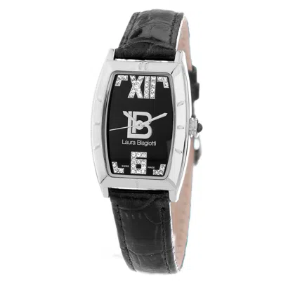 Laura Biagiotti Leather Dress Women's Watch In Black