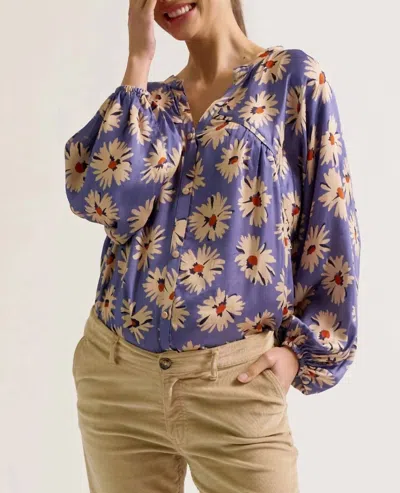 Cache Coeur Nursing & Shirt Madeleine Blouse In Cornflower Blue In Blue