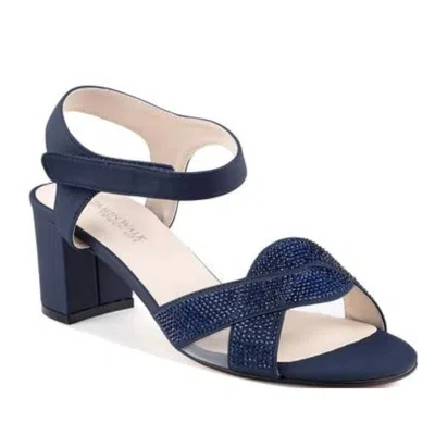 Touch Ups Cam 4640 Strappy Womens Navy Ankle Strap Block Heel Sandal Gal1970 In Multi