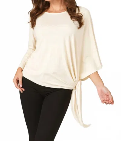 Angel Apparel Asymmetrical Tunic Top In Cream In Neutral