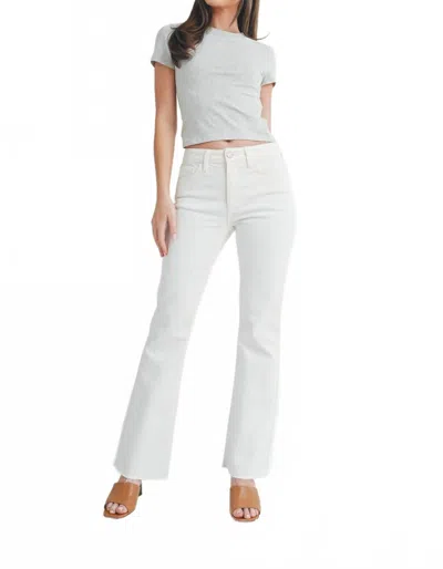 Jbd Mid Rise Classic Flare Jeans In White In White