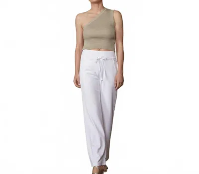 Raffaello Rossi Candice Straight Classic Pants In White In White