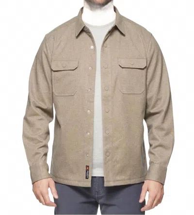 Flags & Anthem Hamlin Stretch Twill Shirt Jacket In Oatmeal In Brown
