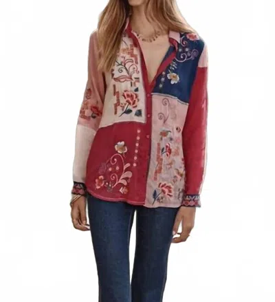 Johnny Was Marcia Color Block Shirt In Multi