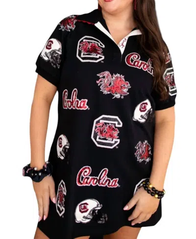 Brianna Cannon South Carolina Logo Patch Dress In Black In Black